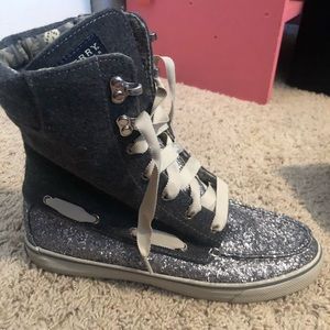 Sperry high tops, sparkle